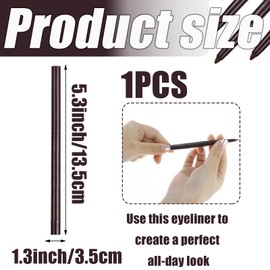 Longwear Dark Brown EyeLiner Pencils, Waterproof, Transfer, Smudge - proof Retractable Eyeliner, Highly Pigmented Eyeliner, Glides on Effortlessly