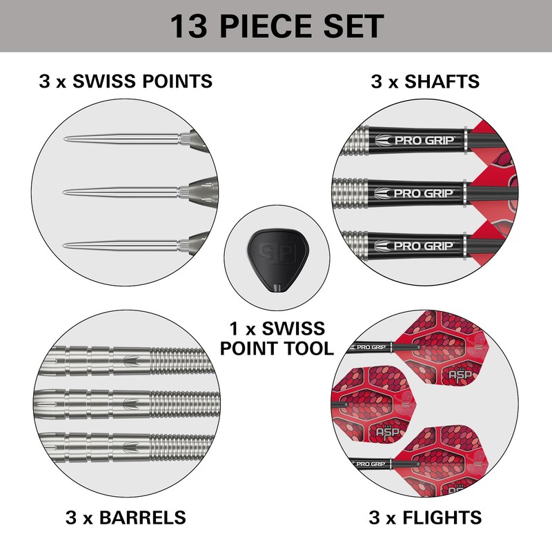 TARGET Darts Nathan Aspinall Generation 1 Steel Tip Darts, 90%