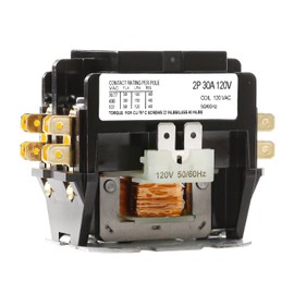 Seentech Heavy-Duty Contactor with 24VAC Coil - Perfectly Compatible with relays, air conditioners, Heat Pumps, and Refrigeration Systems (2-Pole 30 Amp - 120VAc)