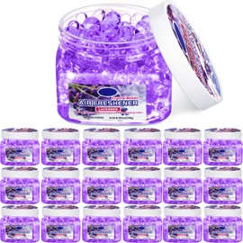 Dansib 18 Pcs Air Freshener Gel Bulk Odor Eliminator Gel Beads Odor Removing Gel Long Lasting Air Freshener Beads Eliminates Odors in Bathrooms, Cars, Boats, RVs and Pet Areas 8 Ounce (Lavender)