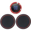 2 Car Cup Holder Coaster and 1 Crystal Rhinestone Engine