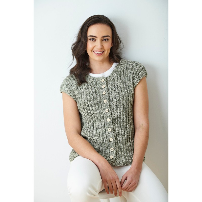 King Cole 6377 Knitting Pattern Ladies Chunky Easy Knit Sweater