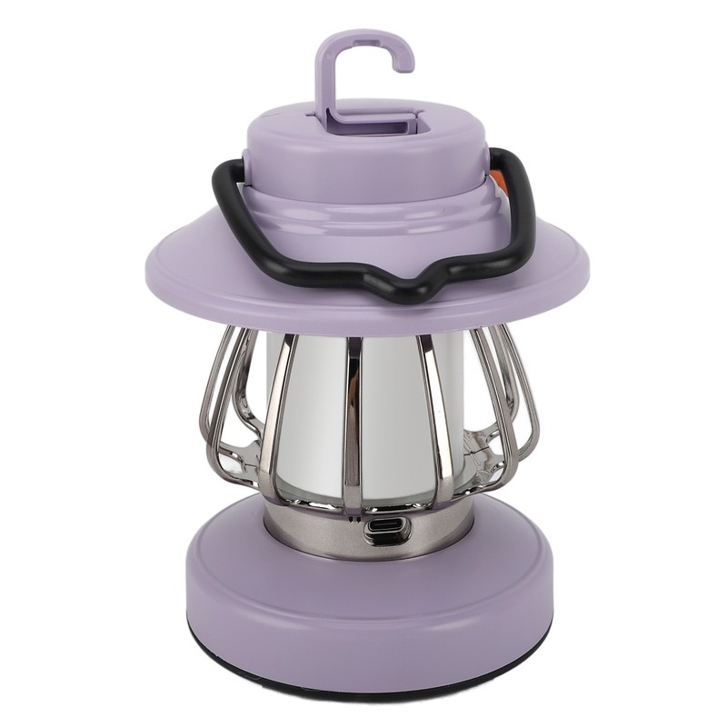 Retro Rechargeable Camping Lantern Infinite Dimming 3 Level Color Temperature