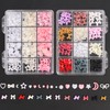 Jiusely 1000PCS 3D Nail Charms Art Decoration, Bowknot Flower Nail
