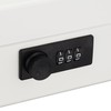 Relaxdays Cash Box, 3-Digit Number Combination, Coin Insert, Iron Money