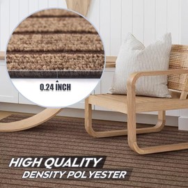 Gotohipi Runner Rug 3'x10'Indoor Outdoor Utility Carpet,Area Rugs with Non Slip Rubber Backing for Hallway Kitchen Entryway Balcony Garage Stair Laundry Room