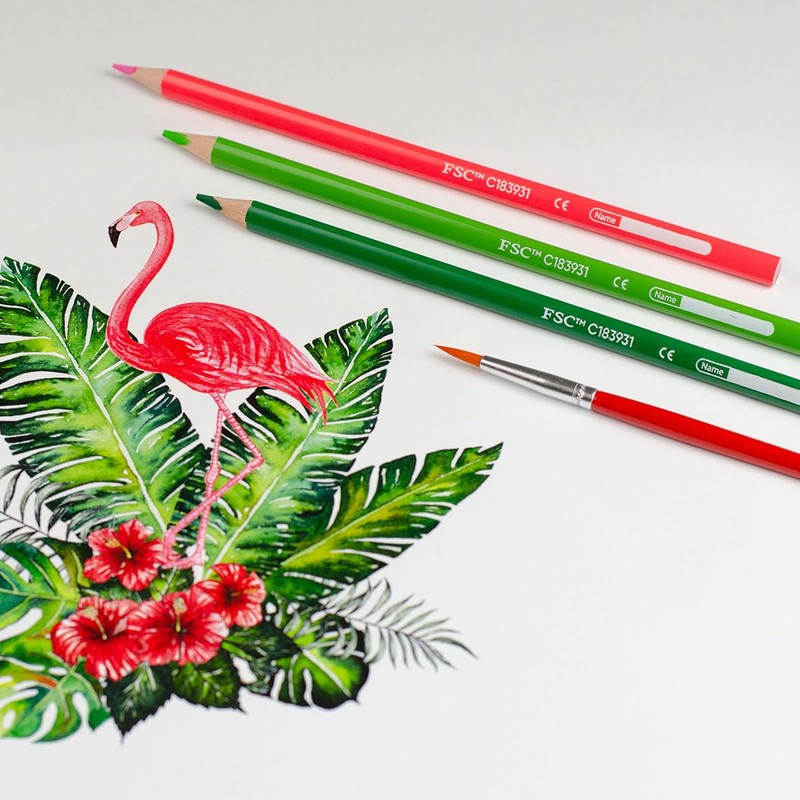 Kores Akuarelle Watercolour Pencils, Triangular (Box of 12 Colours +