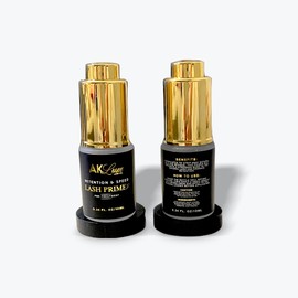AK Lash Primer | Retention & Speed Pre-Treatment 10ml - Boosts Adhesion, Improves Bond Retention, Ideal for Natural Lashes and Eyelash Extensions, Semi-Permanent Eyelash Extension Supplies