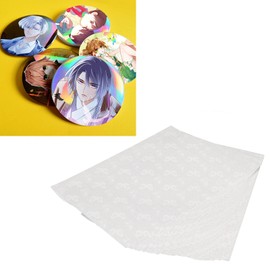 Holographic Laminate Sheets, A4 Size Cold Laminate Sheet Bright Colors 50Pcs for Card (Type 1)