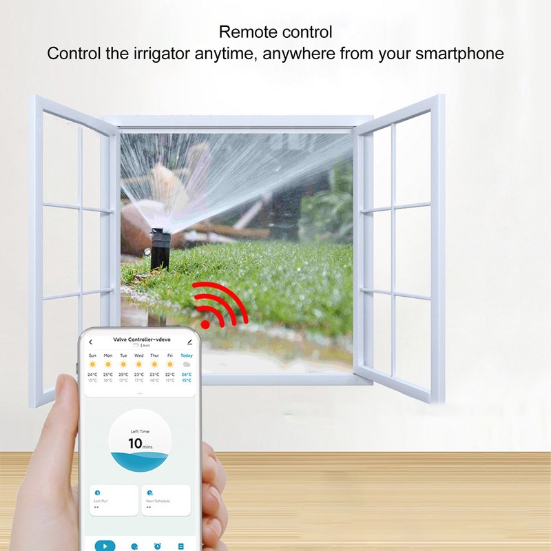 Watering Irrigation Timer with 3/4in NH Thread LED Indicator Rain
