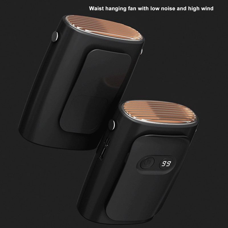 Waist Fan Portable Rechargeable Wearable Clip Belt Cooling Fan for