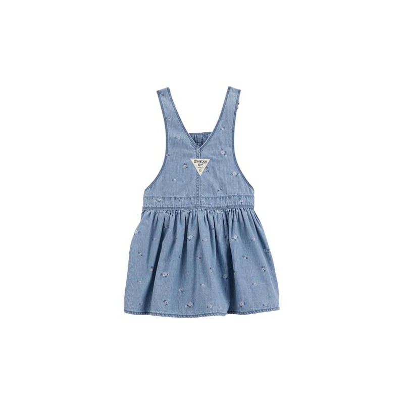 Oshkosh Girl World's Best Overalls, Periwinkle Ozone Wash, 18M