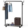 Simple Houseware Industrial Style 50.4" W Clothing Rack with Wheels