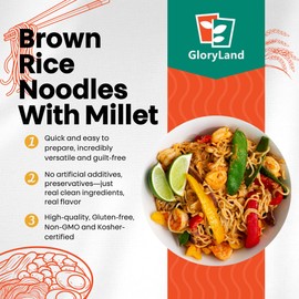 Gloryland Brown Rice and Millet Noodles (10oz) - Pack of 6