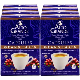 Alto Grande Super Premium Capsules for Nespresso Machines, 100 Percent Arabica Coffee From Puerto Rico (Grand Lares, 144 Count)