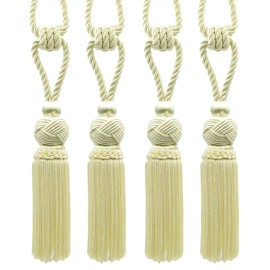 DÉCOPRO Tassel Tieback, Style# TBTRK6, Color# A2 - Cream Ivory [Set of 4]