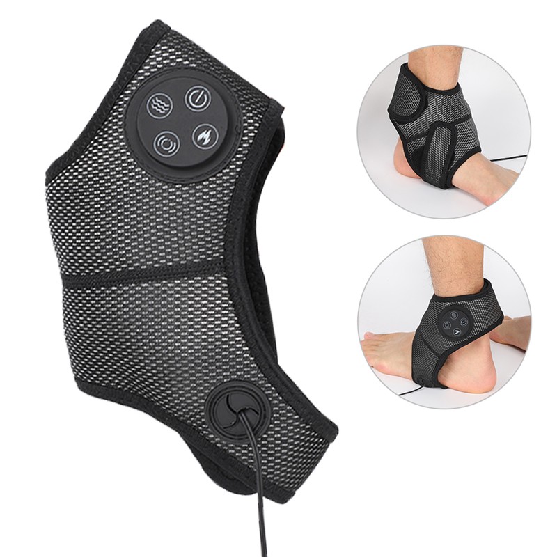 Electric Foot Ankle Massager Vibration Heating Foot Acupuncture Points Massage