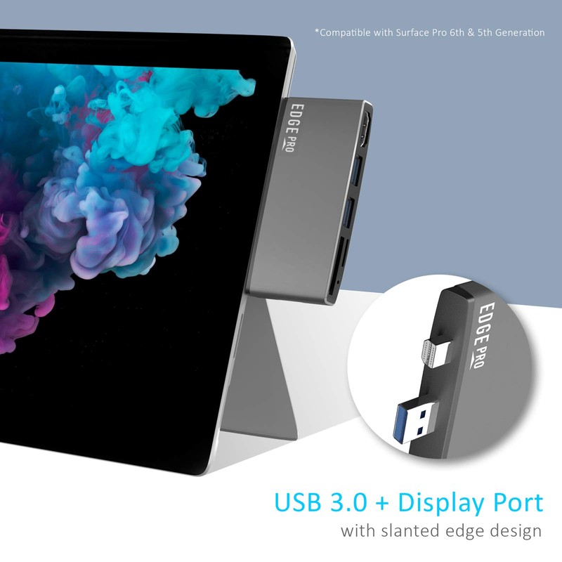 Surface Pro USB 3.0 Mini DP Hub Adapter, mbeat Edge