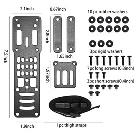 SIVIGEAR Drop Leg Strap Holster for QLS, Aluminum Alloy Modular Holster Adapter with Thigh Strap, Tactical Police Gear for Airsoft and Outdoor Enthusiasts
