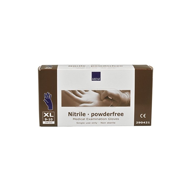 Abena Nitrile Glove X-Large Powder Free Light Weight Blue