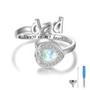 Sterling Silver Urn Ring for Ashes: 925 Parents Ash Memorial