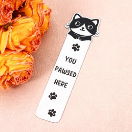 Cat Bookmark, Cat Mom Gifts, White Elephant Christmas Gifts for Women Adults, Cat Gifts for Women, Metal Book Marks for Reading Women, Cat Lovers Gifts, Stocking Stuffers for Teen Girls Cat Lovers