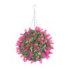 Best Artificial 28cm Pink Lavender Flower Ball Lush Long Leaf Topiary Grass **UV Fade Protected**