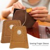 Sewing Finger Sleeve Knitting Thimble Leather Fingertip Protector Embroidery Supplies024