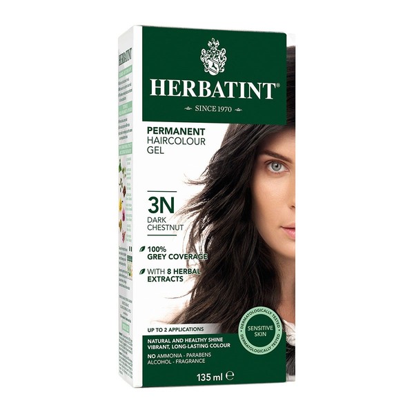 Herbatint Permanent Hair Colour Gel Dark Chestnut 3N 135mL