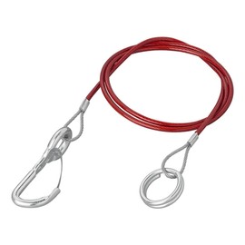 Freizeli ProPlus Trailer Safety Rope 1 Metre Red Brake Breakaway Rope with Carabiner