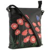 Mala Leather Poppy Collection Leather Cross Body Bag 7274_25 Black