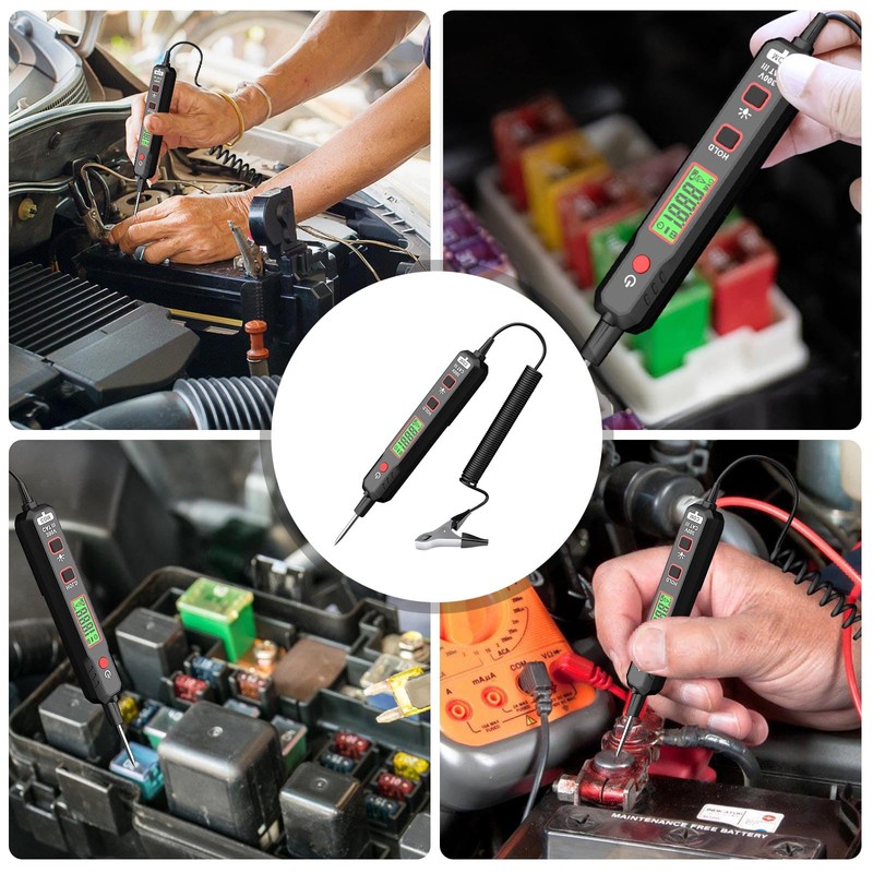 Car Voltage Tester, Phase Tester, Non-Contact Voltage Tester, DC 2V-100V