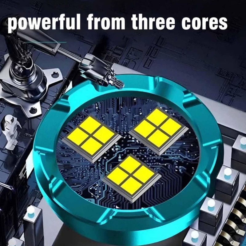 German Three-Eyed Monster Mini Flash Super Power Flashlight, Thumb Flashlight