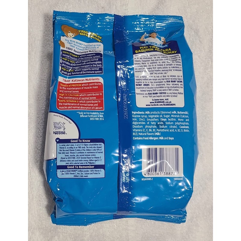 2 x 680 grams Bear Brand Fortified Powdered Milk Drink
