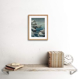 PAINTING SNOW LAKE Muka Ijima Kawase Hasui Japan Framed Print F97X3158