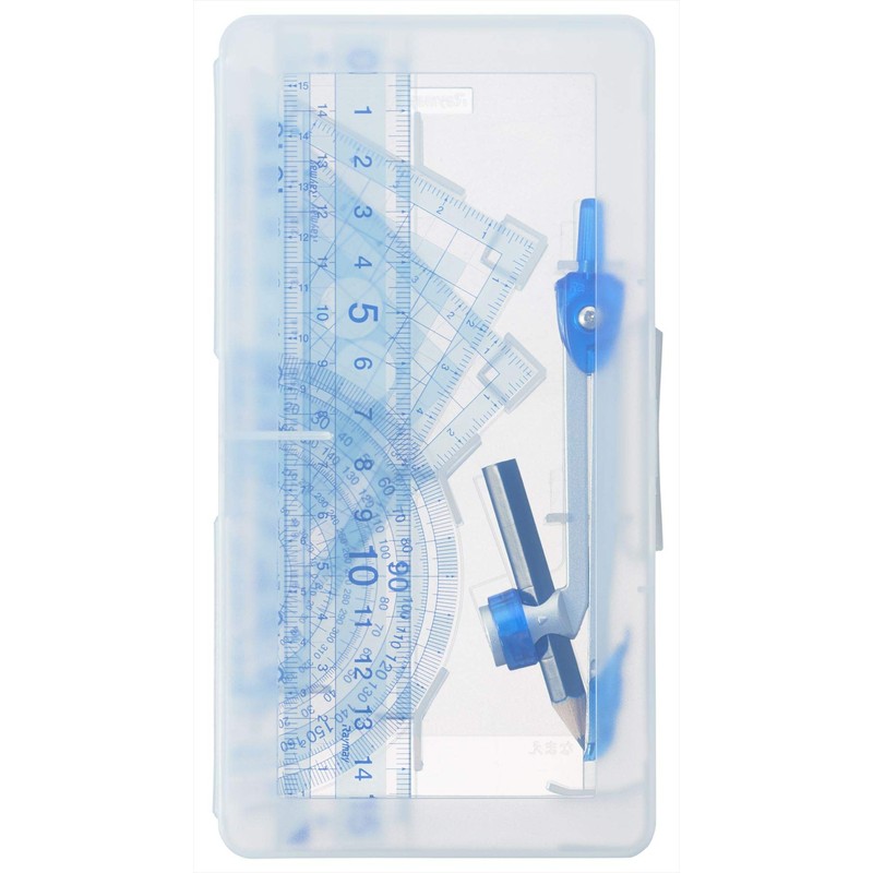 Raymei Fujii APJ907 Ruler Set, Teacher's Recommendation, Large, Transparent