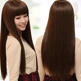 Straight full wig long wig long hair wig long (KYR-W8A6AA2) black / 생머리통가발 롱가발 긴머리가발 긴 (KYR-W8A6AA2) 블랙