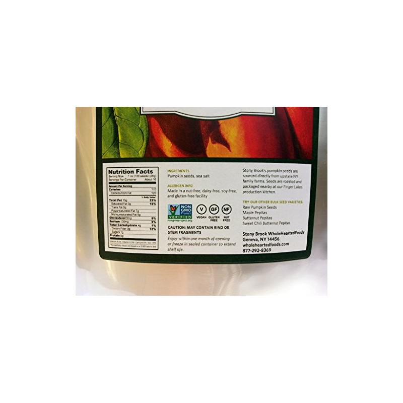 Stony Brook Pepitas (Roasted Pumpkin Seeds) - 16 oz.