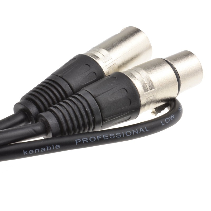 kenable XLR 3 pin Microphone Lead Male to Female Audio