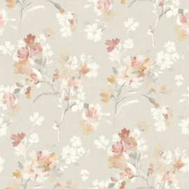 Indigo Farmhouse Floral Branches 20.5 in Width 33 Ft Length = 56 Sqft Wallpaper