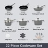 UCCLIFE 22-PCS Pots and Pans Set Non Stick, Induction Cookware