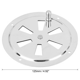 X AUTOHAUX 2pcs 5 Inch Marine Boat Louvered Ventilation Vent 316 Stainless Steel Venting Panel Cover