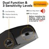 Custelen 120dB Door Stopper Alarm with Siren - Black Rubber