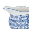 Patterned Milk Jug 300ml & Sugar Pot/Bowl Set - Blue