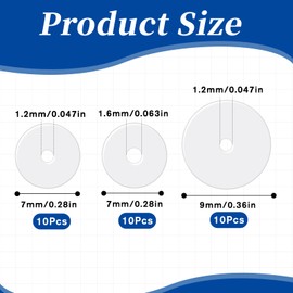 JIYIN Clear Piercing Discs for Silicone Healing Earrings, Silicone Perforated Disc for Piercing Bump Keloids Healing Pads Belly Button Piercings Kit Nose Piercings Bump Treatment, 30Pcs 7mm/9mm