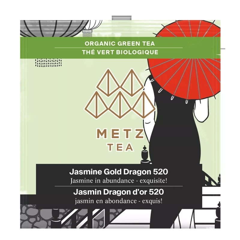 Metz Organic Jasmine Gold Dragon Tea - 25 count