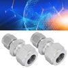2pcs Compression Tube Fitting Adapter Stainless Steel Double Ferrule Joint