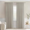 MIULEE Natural Back Tab Blackout Curtains 90 Inches Long 2