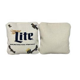 Reynolds Cornhole Bags - Miller LITE - ACL Pro Approved - Set of 4 (Victory, White)