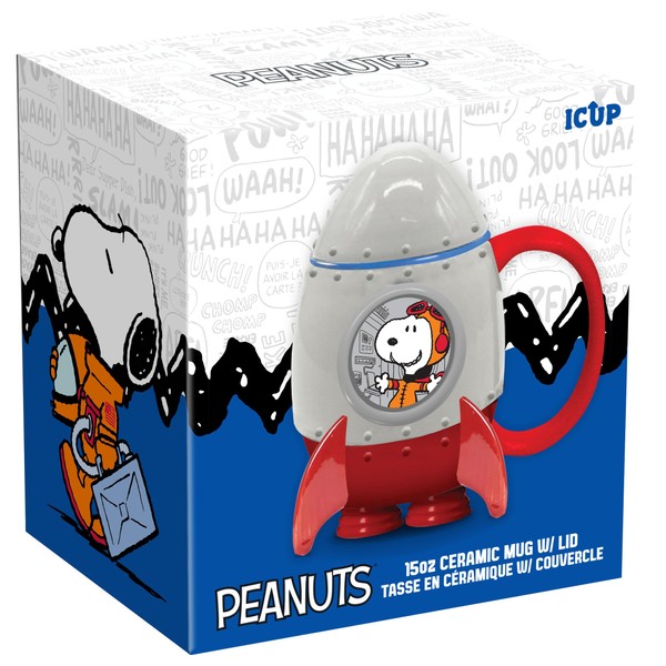 ICUP ICUP Snoopy Rocketship 16 oz Molded Ceramic Mug with